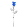 Broche elegante - rosa vermelha e azul
