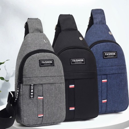 Bolsa multifuncional elegante - para cintura / ombro - com orifício para fones de ouvido