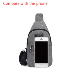 Bolsa multifuncional elegante - para cintura / ombro - com orifício para fones de ouvido