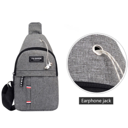 Bolsa multifuncional elegante - para cintura / ombro - com orifício para fones de ouvido
