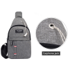 Bolsa multifuncional elegante - para cintura / ombro - com orifício para fones de ouvido