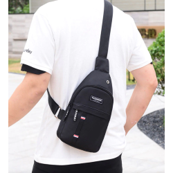 Bolsa multifuncional elegante - para cintura / ombro - com orifício para fones de ouvido