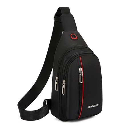 Bolsa de ombro / peito elegante - mochila pequena - com orifício para fones de ouvido