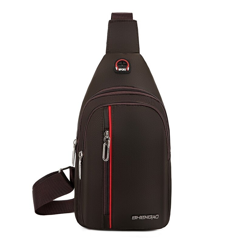 Bolsa de ombro / peito elegante - mochila pequena - com orifício para fones de ouvido