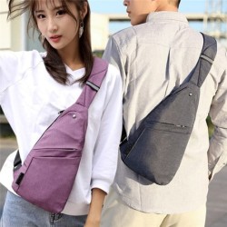 Bolsa de peito / ombro na moda - mochila pequena - anti-roubo - unissex