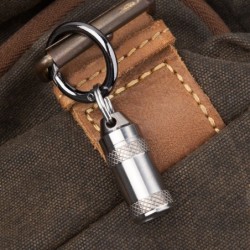 Medicine / pills storage box - waterproof container - with key ring - titanium alloyKeyrings