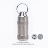 Medicine / pills storage box - waterproof container - with key ring - titanium alloyKeyrings