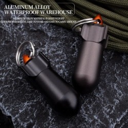 Pills storage box - waterproof container - with key ring - aluminum alloyKeyrings