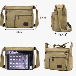 Bolsa de lona retrô - alça de ombro ajustável