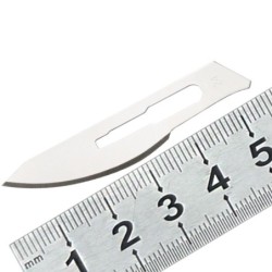 Lâmina cirúrgica - bisturi - lâmina de faca substituível - aço inoxidável - número 24