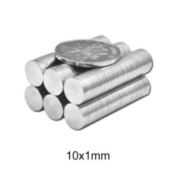 N35 - ímã de neodímio - disco redondo - 10mm * 1mm - 50 - 1000 peças