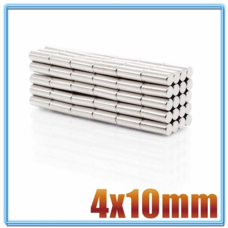 N35 - ímã de neodímio - cilindro forte - 4mm * 10mm - 20 - 500 peças