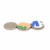 N42 - ímã de neodímio - disco redondo forte - com adesivo 3M - 10mm x 1mm - 10 - 100 peças