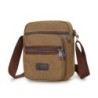 Bolsa de ombro de lona elegante - com zíperes