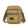 Bolsa de ombro de lona elegante - com zíperes
