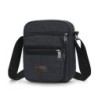 Bolsa de ombro de lona elegante - com zíperes