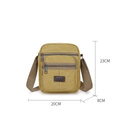 Bolsa de ombro de lona elegante - com zíperes