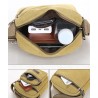 Bolsa de ombro de lona elegante - com zíperes