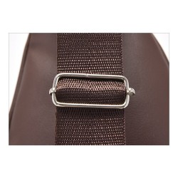 Bolsa de ombro elegante - mochila pequena - com orifício para fones de ouvido - couro