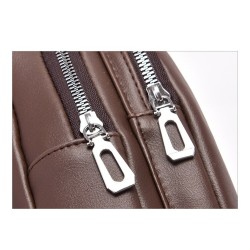 Bolsa de ombro elegante - mochila pequena - com orifício para fones de ouvido - couro