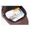 Bolsa de ombro elegante - mochila pequena - com orifício para fones de ouvido - couro