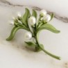 Ramo de oliveira com pérolas - broche elegante