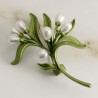 Ramo de oliveira com pérolas - broche elegante