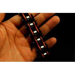 Pulseira de elos de corrente de motocicleta - aço inoxidável