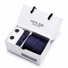 Elegante conjunto de seda - gravata - lenço - abotoaduras - com caixa