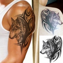 Lobo - tatuagem falsa temporária à prova d'água