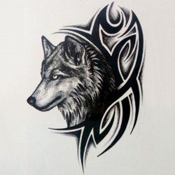 Wolf - waterproof temporary fake tattooStickers