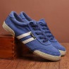 Sapatos masculinos clássicos - tênis de lona plana - bico redondo - cadarço