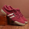 Sapatos masculinos clássicos - tênis de lona plana - bico redondo - cadarço