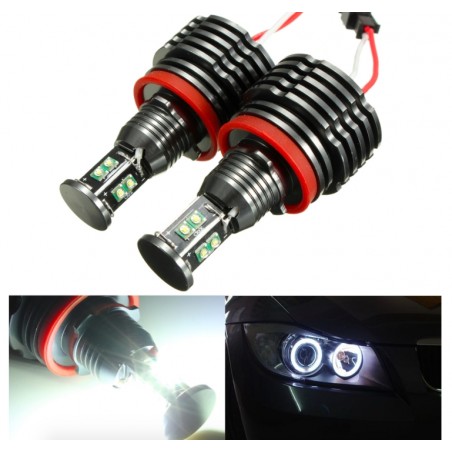 80W H8 LED Angel-Eyes lights - ERROR FREE - for BMW E92 E93 E63 E70 X5H8