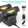 Carregador duplo - dock station - suporte de carregamento rápido - com display LED - para controladores Playstation 4 / PS4 Slim