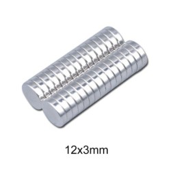 N35 - ímã de neodímio - disco forte - 12 * 3 mm