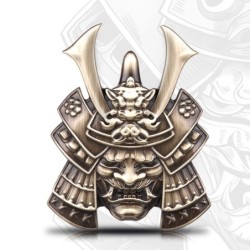 Adesivo de carro/moto de metal - emblema - samurai japonês