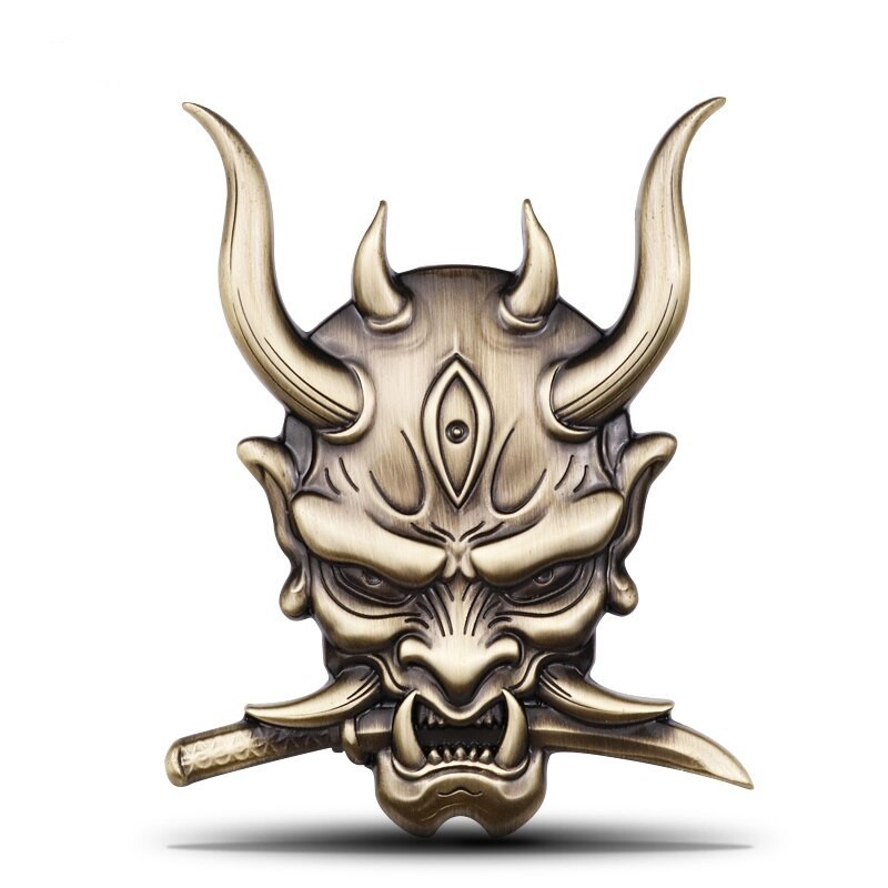 Adesivo de carro/motocicleta - emblema de metal - samurai japonês 3D
