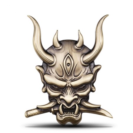 Adesivo de carro/motocicleta - emblema de metal - samurai japonês 3D