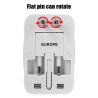 Universal power - travel adapter - with 2 USB ports - AU US UK EU plug inverterPlugs
