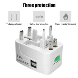 Universal power - travel adapter - with 2 USB ports - AU US UK EU plug inverterPlugs