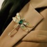 Luxuoso broche vintage - com libélula de cristal