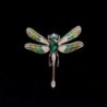 Luxuoso broche vintage - com libélula de cristal