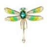 Luxuoso broche vintage - com libélula de cristal