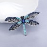 Elegant brooch - with colorful crystal dragonflyBrooches