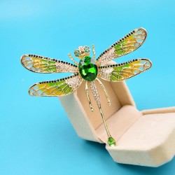 Elegant brooch - large crystal dragonflyBrooches