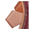 Botas de couro elegantes - metade do comprimento da panturrilha - salto de cunha grosso - estilo cowboy