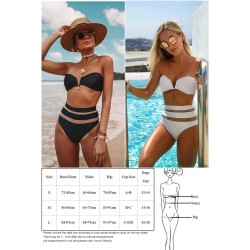 Conjunto de biquíni sexy - com push up - cintura alta