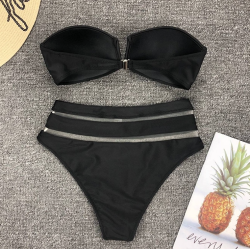 Conjunto de biquíni sexy - com push up - cintura alta