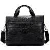 Bolsa de couro luxuosa - com alça de ombro - padrão de pele de crocodilo - couro genuíno